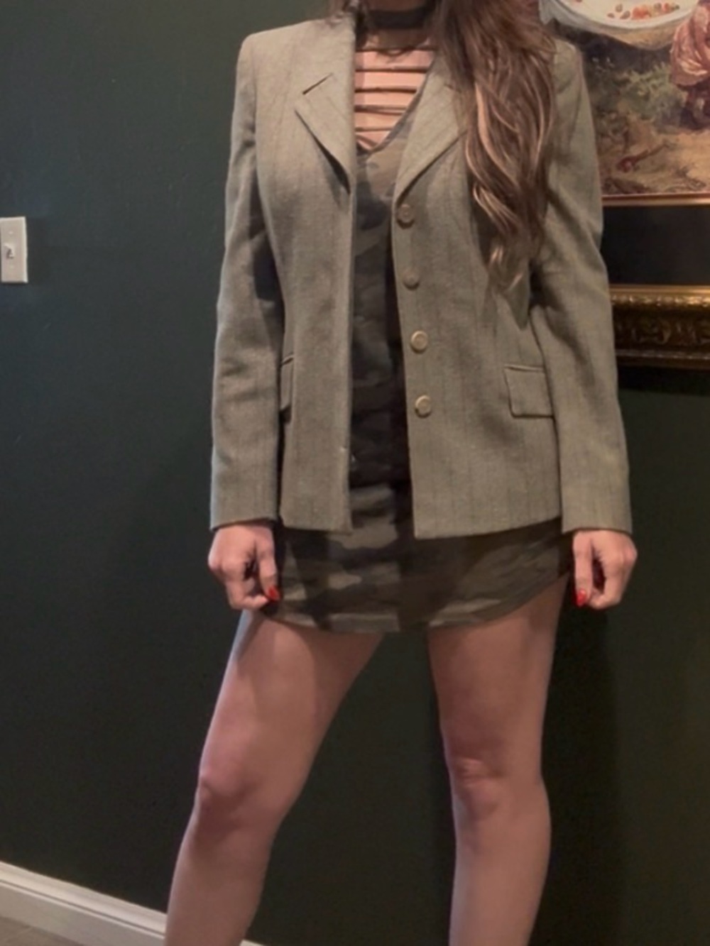 Vintage Valentino Miss V Wool Cashmere Blazer | Made in Italy | Size 10